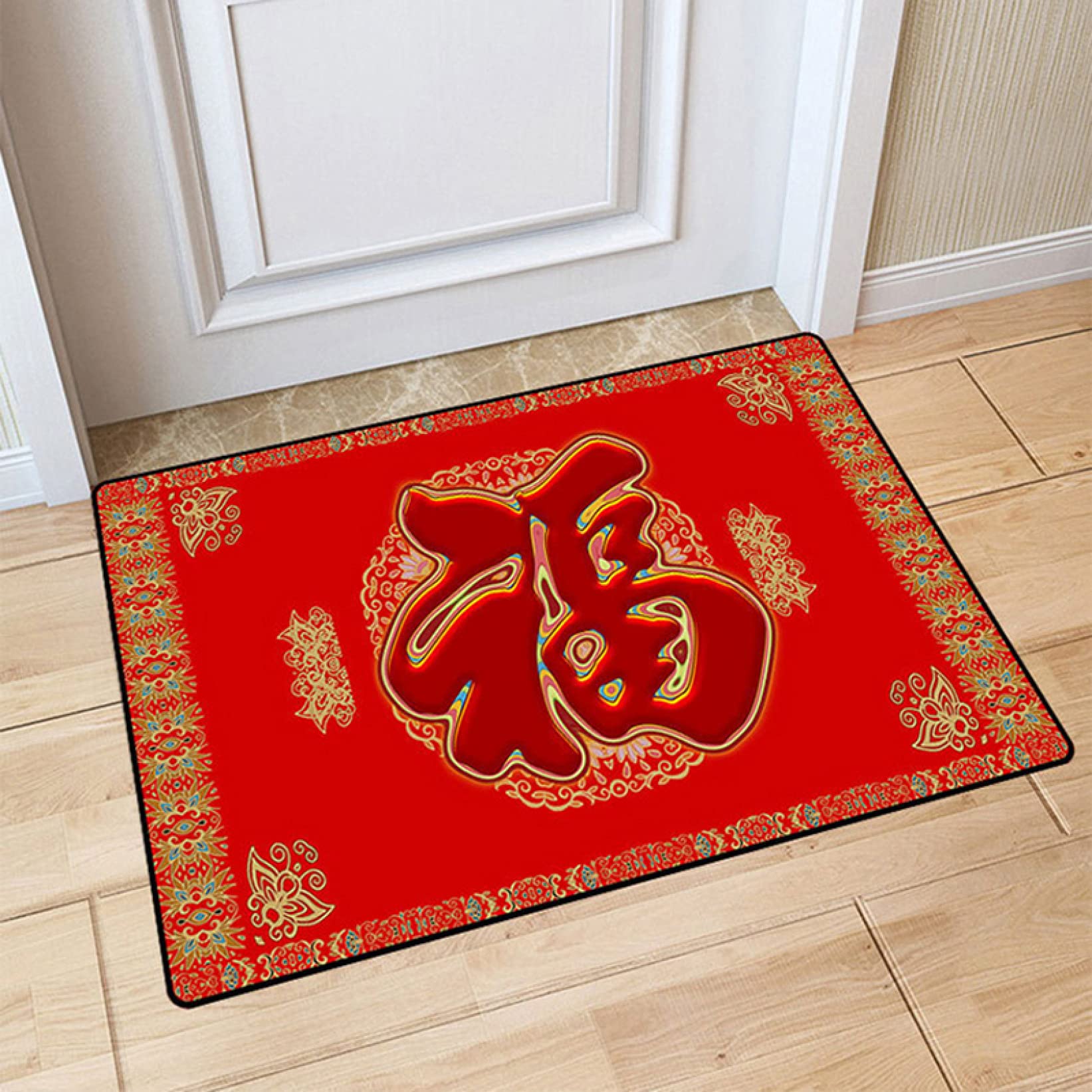 Amazon｜玄関マット 屋内 室内用 風水 かわいい 赤 レッド 夏 青